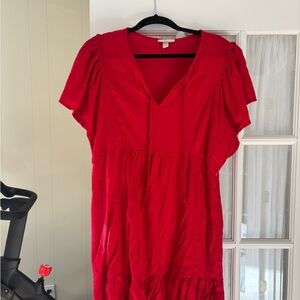 Knox Rose Bold Red V-Neck Top